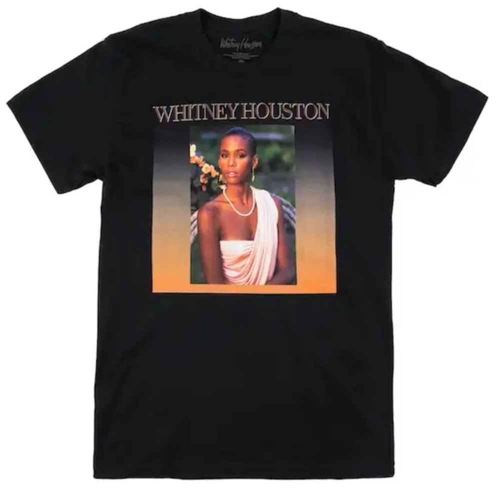Whitney 1985 T-shirt Black Goodie Two Sleeves Medium Short Sleeve Crew Cotton